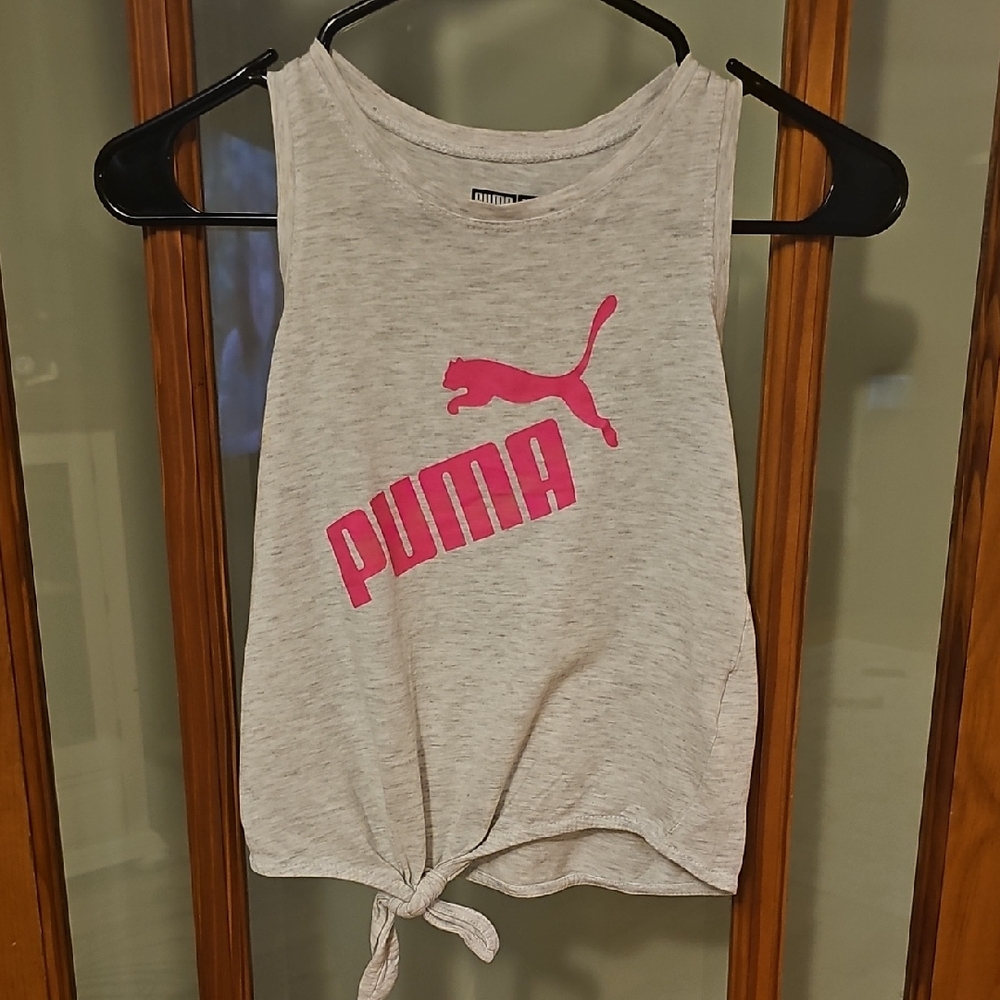 Puma Kids Tank Top in Gray and Pink